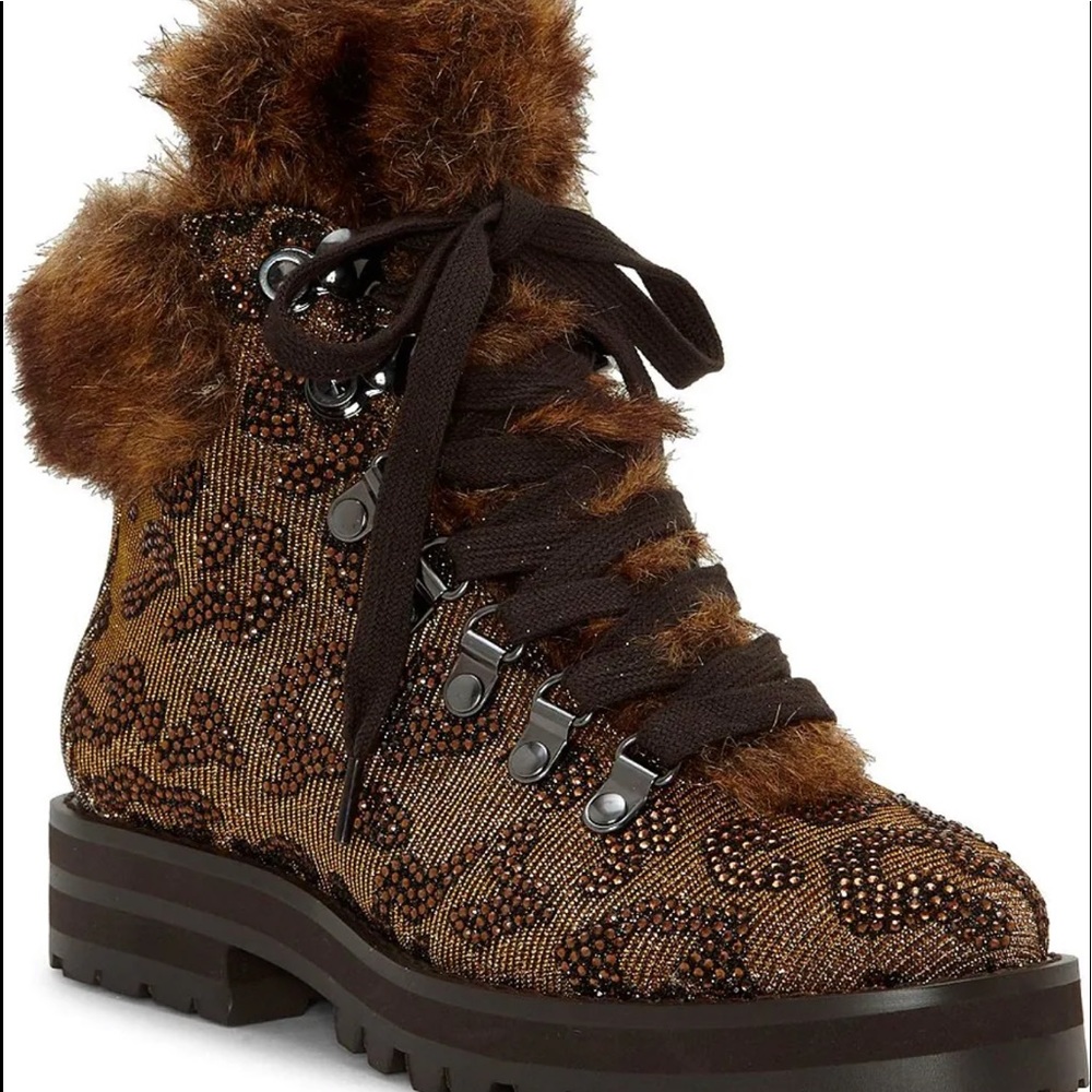 Jessica Simpson glitter/rhinestone booties